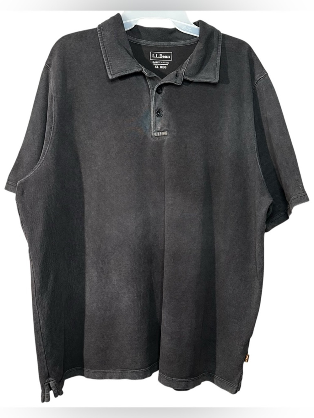 L.L.Bean Men’s Polo Shirt XL Slightly Fitted Gray Short Sleeve